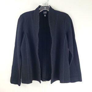 EILEEN FISHER waffle knit open cardigan